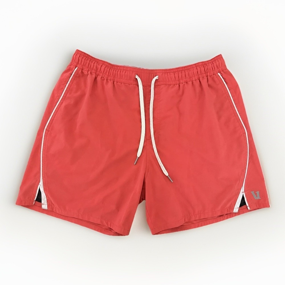 Vuori Banks Short Mens Large Coral Hybrid Swim Athletic Beach Shorts